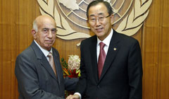 Machado Ventura se entrevistó con Ban Ki-Moon, secretario general de Naciones Unidas.